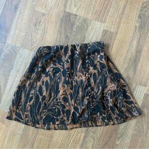 Urban Outfitters Black and Brown Mini Skirt